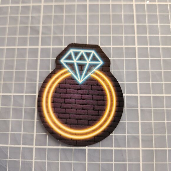 10/$10 Sticker Diamond Ring Neon Cartoon Graffiti  Vibrant Colors - Picture 1 of 2